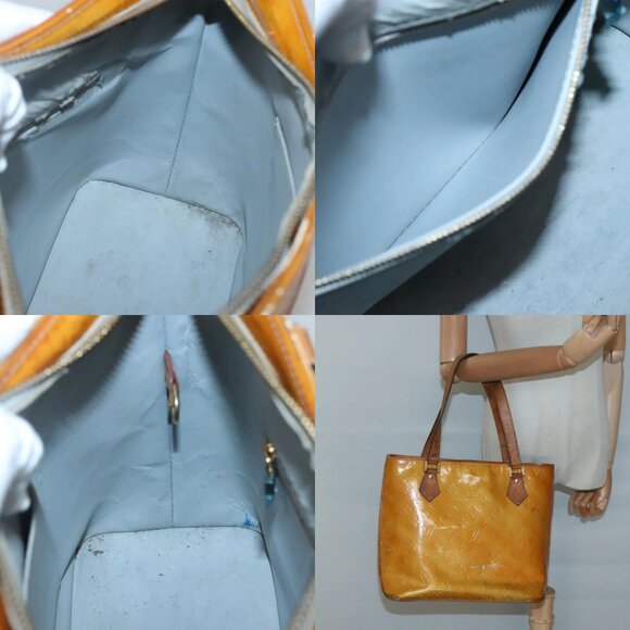 LOUIS VUITTON Monogram Vernis Houston Hand Bag Gris M91053 LV Auth 130209 - Picture 14 of 15